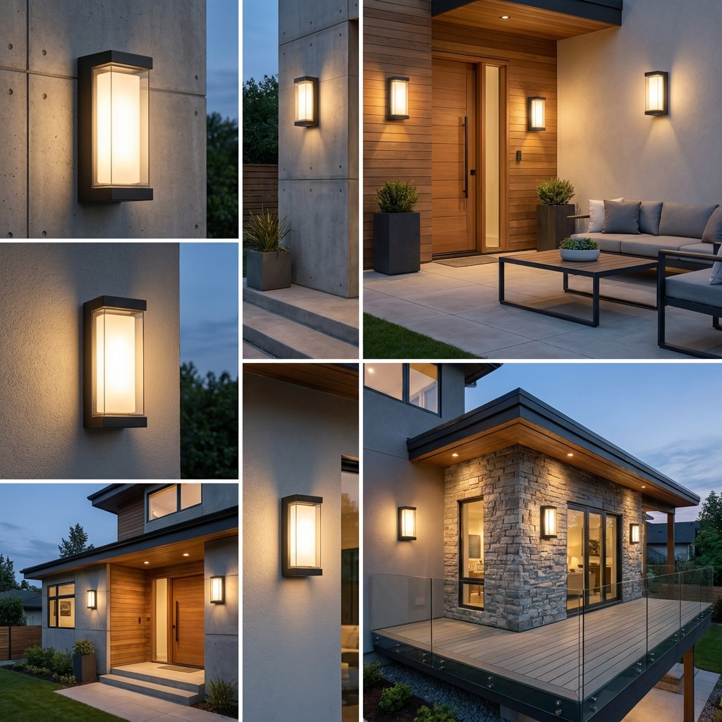 Black Up Down Outdoor Wall Lantern