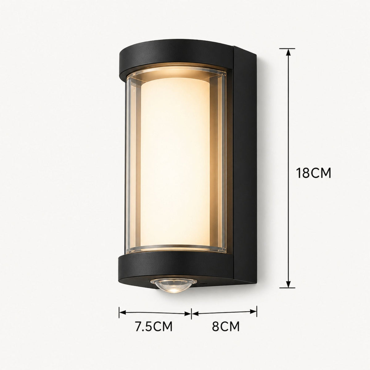 Black Up Down Outdoor Wall Lantern