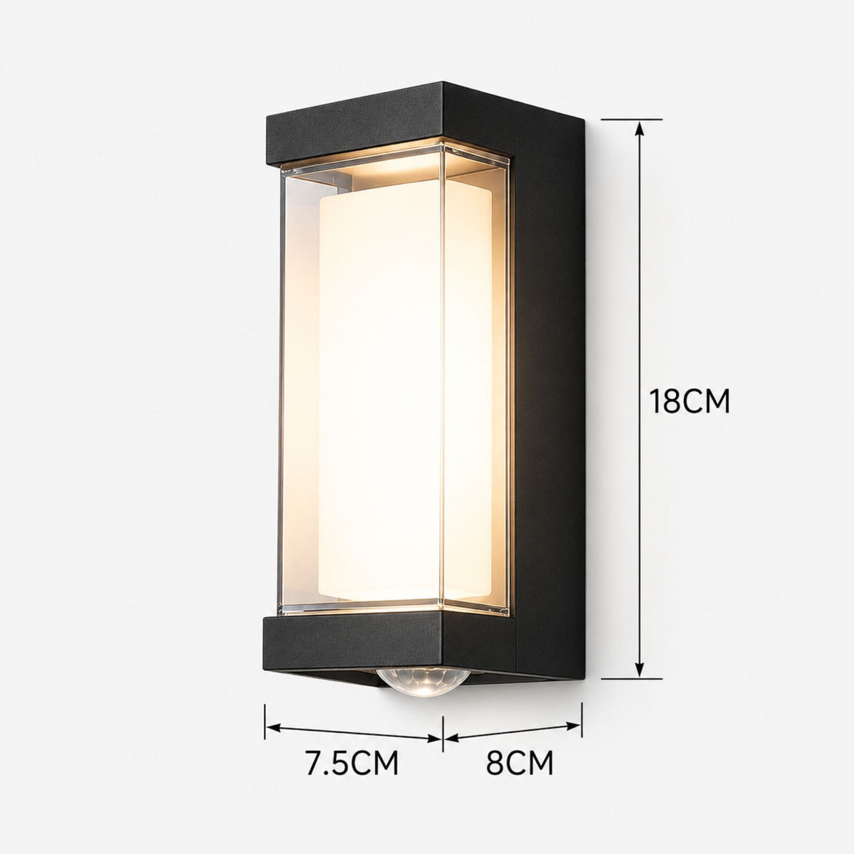 Black Up Down Outdoor Wall Lantern