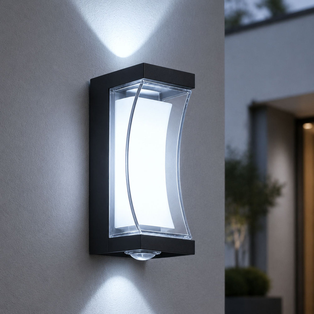 Black Up Down Outdoor Wall Lantern