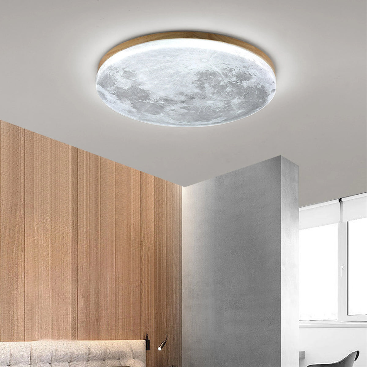 Celestial Glow | Flush Mount Ceiling Light with Dimmable LED Panel