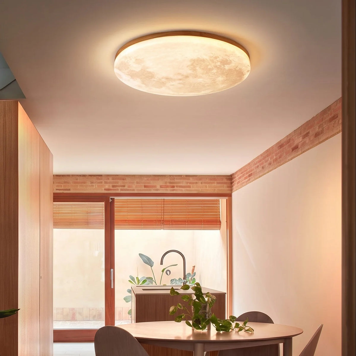 Celestial Glow | Flush Mount Ceiling Light with Dimmable LED Panel