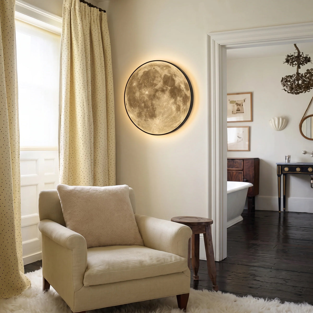 Celestial Glow | Wall Sconce Lighting with Realistic Lunar Design
