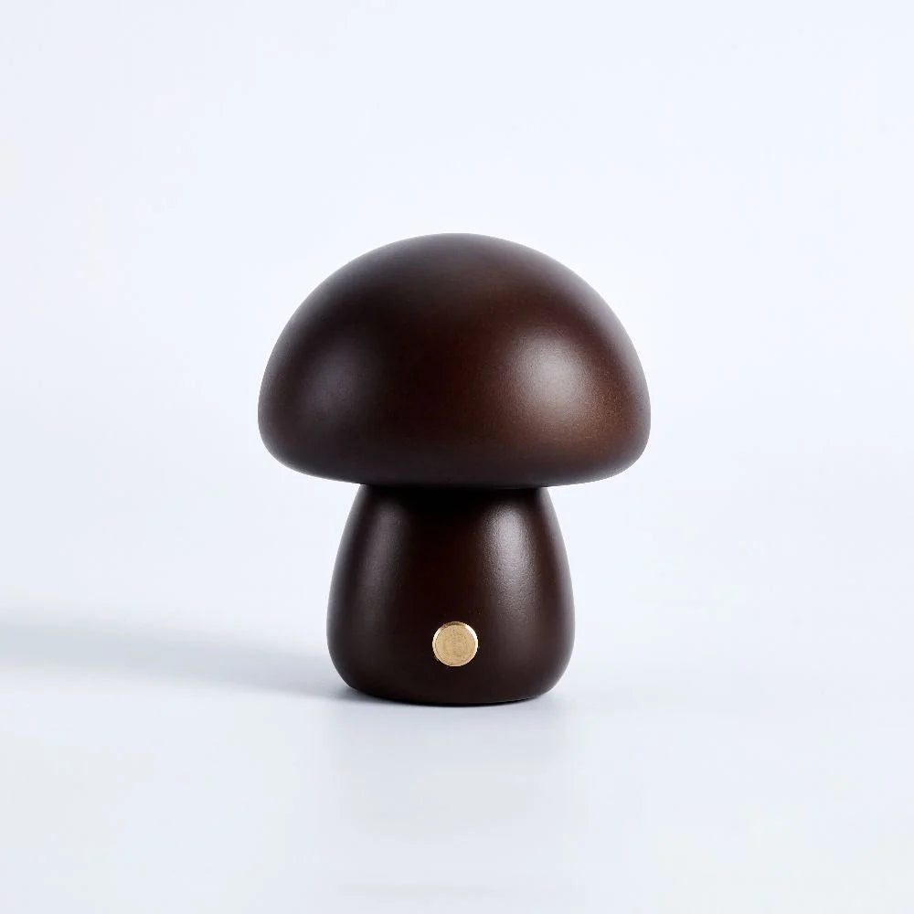 Compact Cordless Mushroom Table Lamp with Dimming