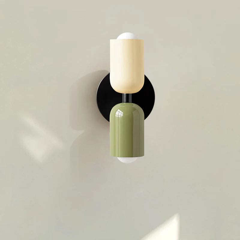 Contemporary Wall Lamp | Vertical Sconce Light with Dual Light Points