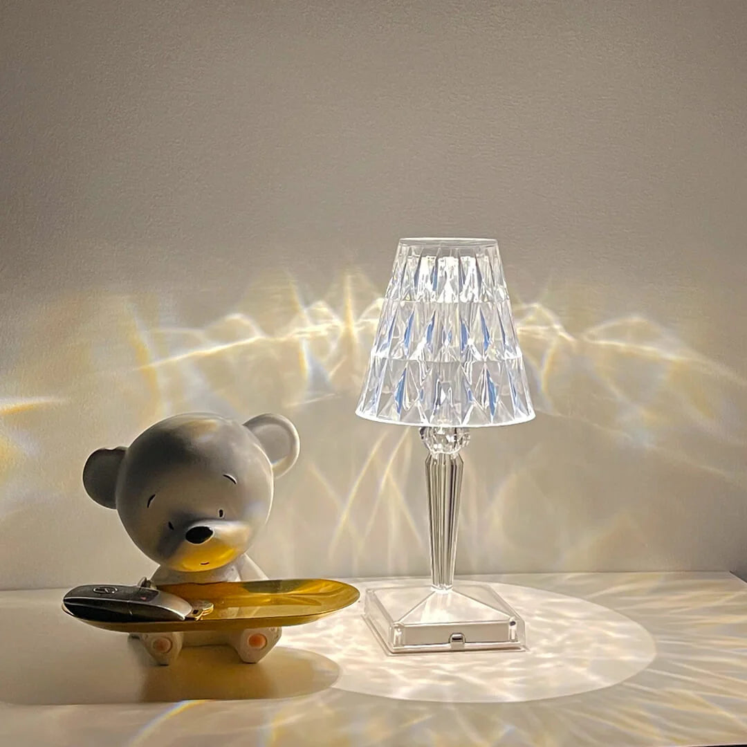 Cordless Crystal Touch Table Lamp with Adjustable Brightness