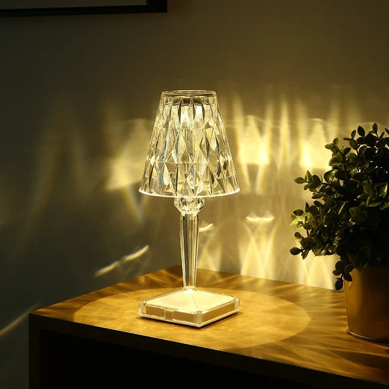 Cordless Crystal Touch Table Lamp with Adjustable Brightness