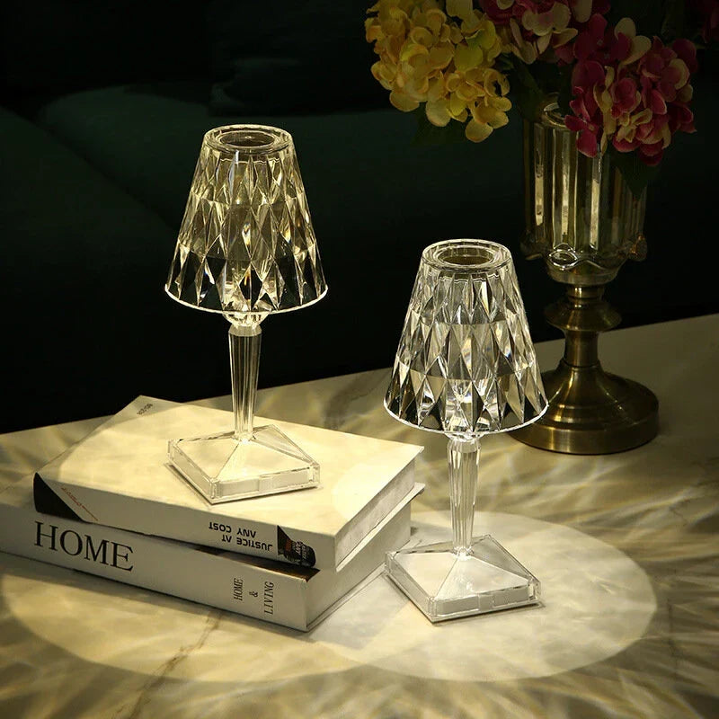 Cordless Crystal Touch Table Lamp with Adjustable Brightness