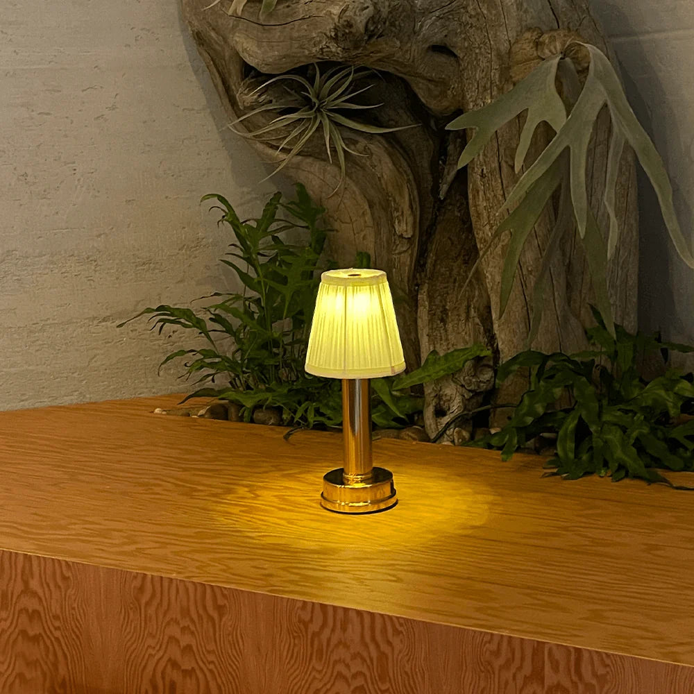 Cordless Fabric Table Lamp with Touch Control