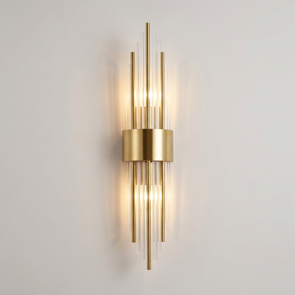 Crystal Rod Up Down Wall Light