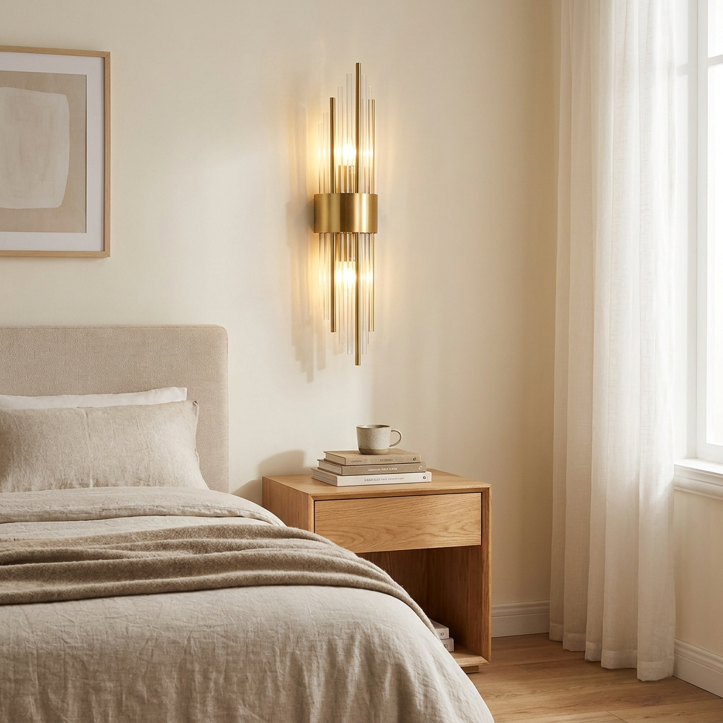 Crystal Rod Up Down Wall Light