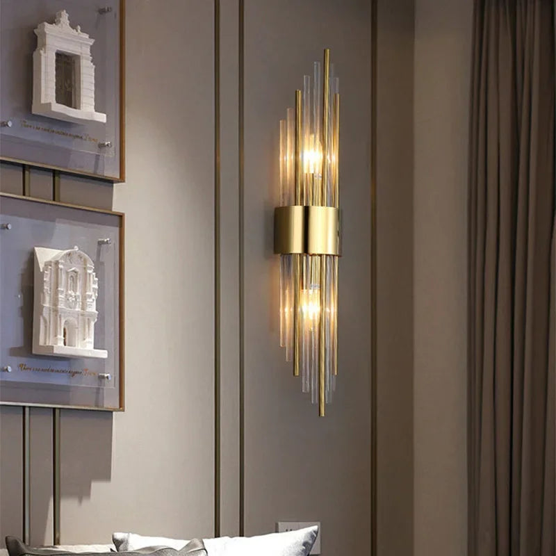 Crystal Rod Up Down Wall Light