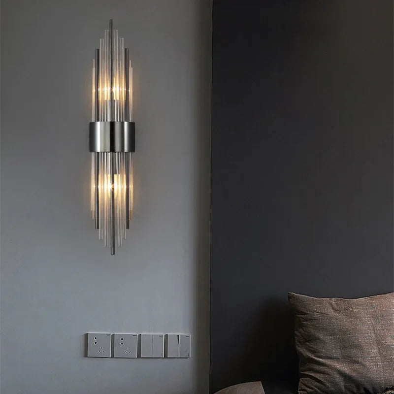 Crystal Rod Up Down Wall Light