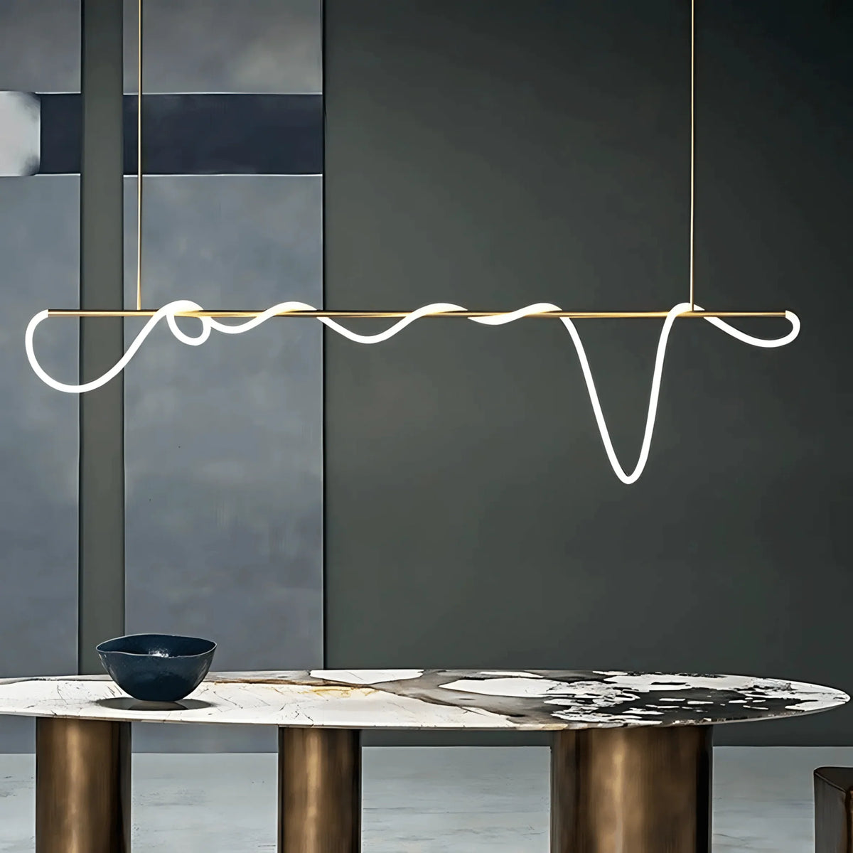 Elegant Black Chandelier Light with Dimmable LED