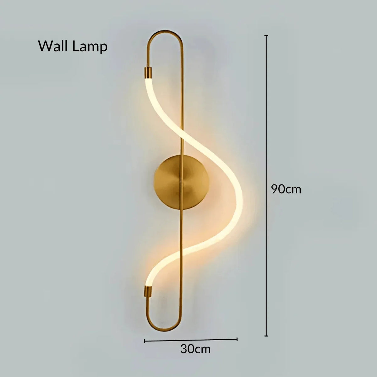 Elegant Brass Wall Light with Dimmable LED