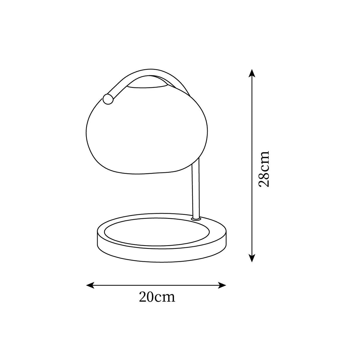 Elegant Candle Warmer Lamp | Arched Design with Glass Shade