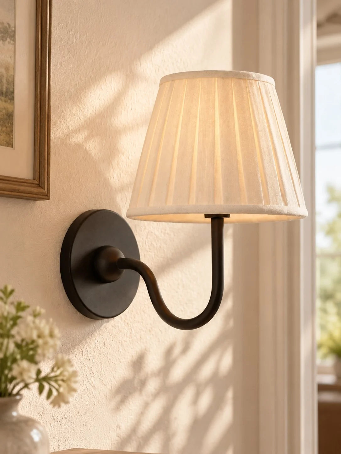 Elegant Fabric Drum Wall Sconce for Ambient Lighting
