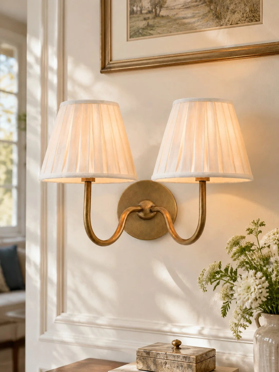 Elegant Fabric Drum Wall Sconce for Ambient Lighting