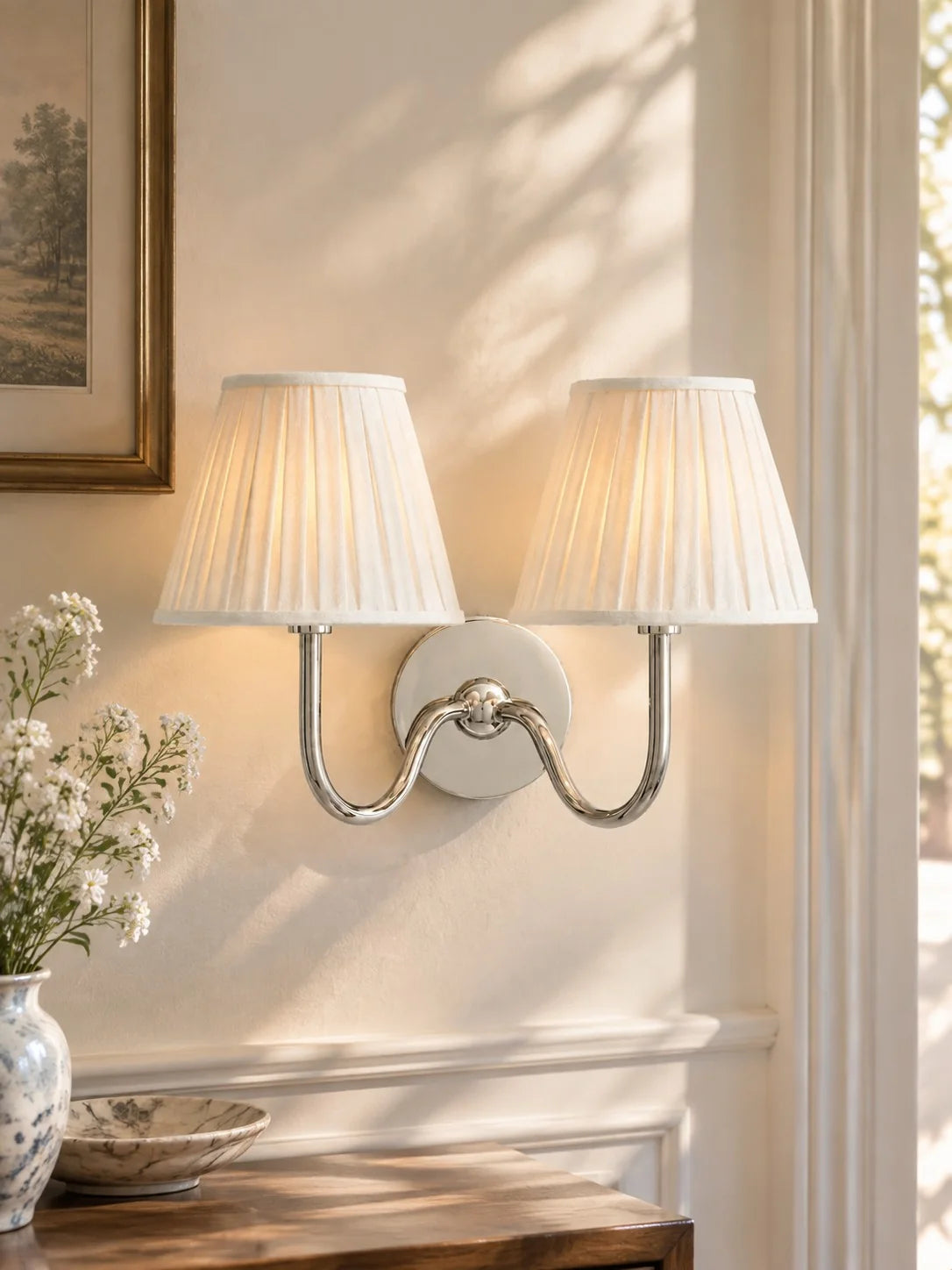 Elegant Fabric Drum Wall Sconce for Ambient Lighting