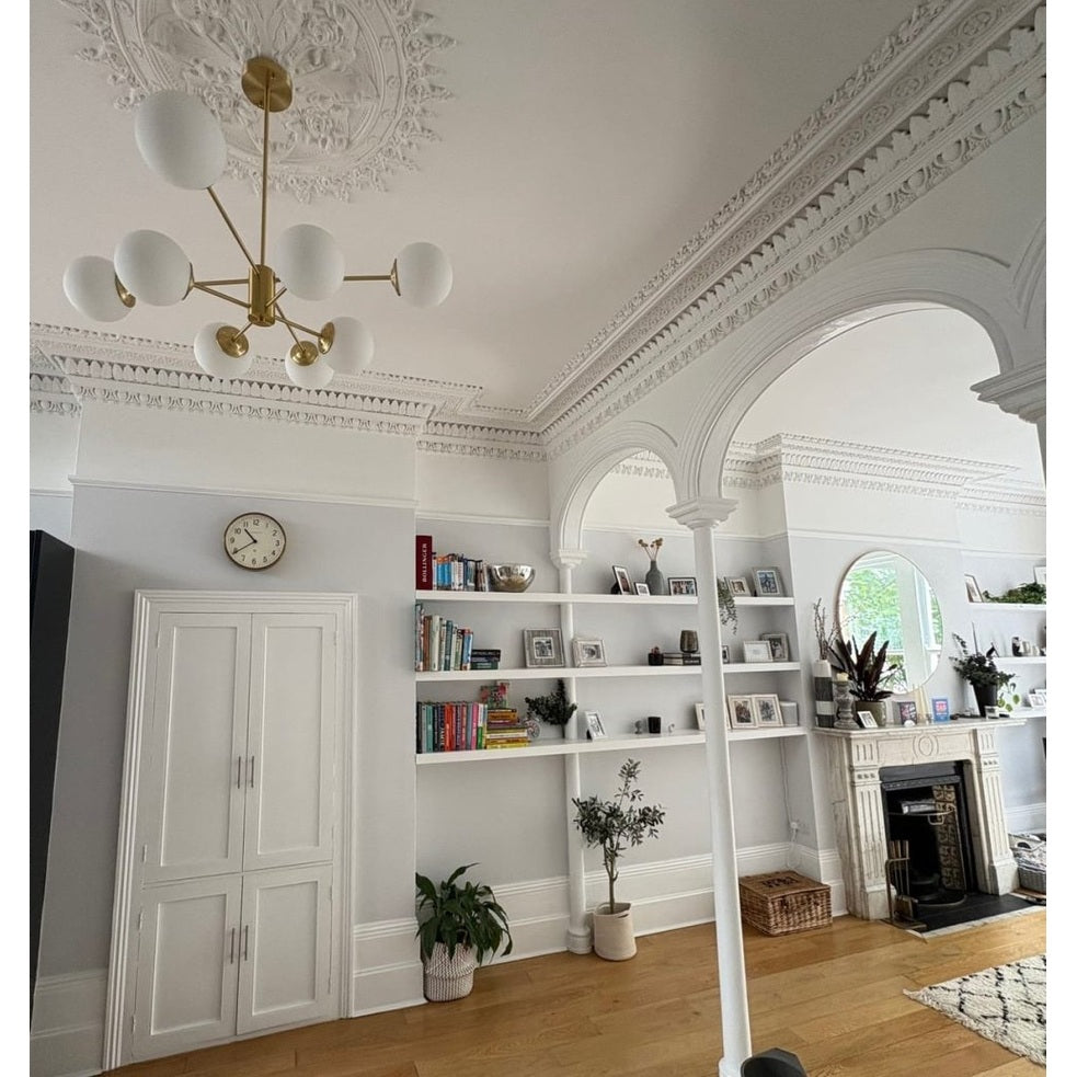 Elegant Lighting | Modern Chandelier Light with Adjustable Height | Brass/Black Finish