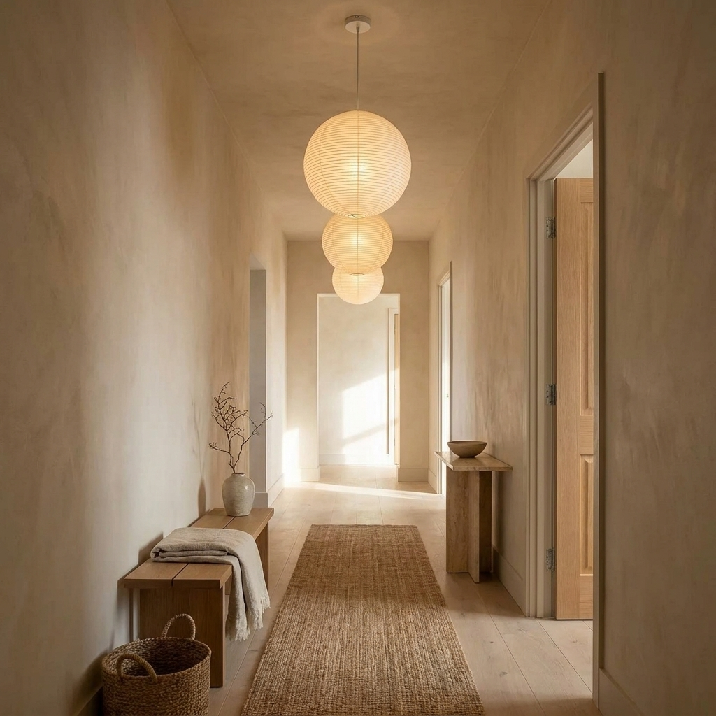 Elegant Rice Paper Globe Pendant Light