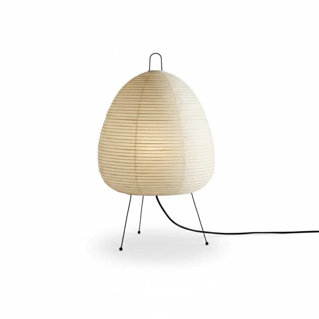 Elegant Rice Paper Tripod Floor Lamp with Soft Diffused Light
