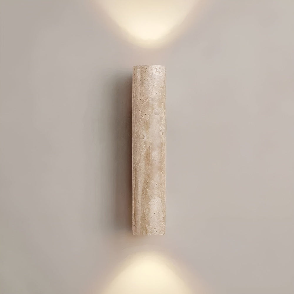Elegant Travertine Wall Sconce | Up & Down Lighting