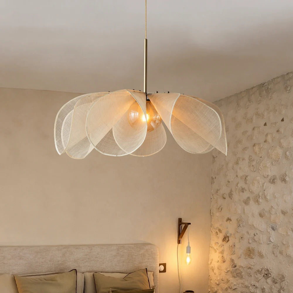 Elegant Vintage Fabric Pendant Light with Soft Shade