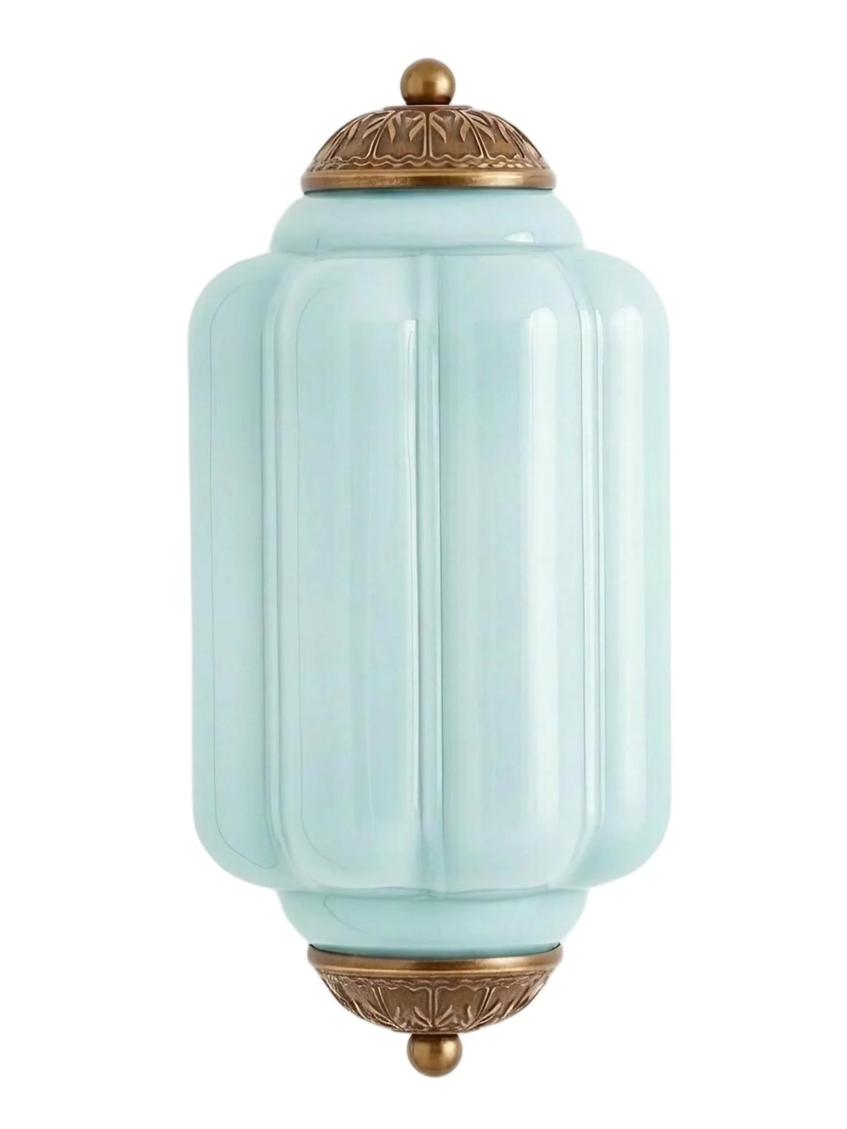 Elegant Vintage Milk Glass Wall Sconce with Metal Accents