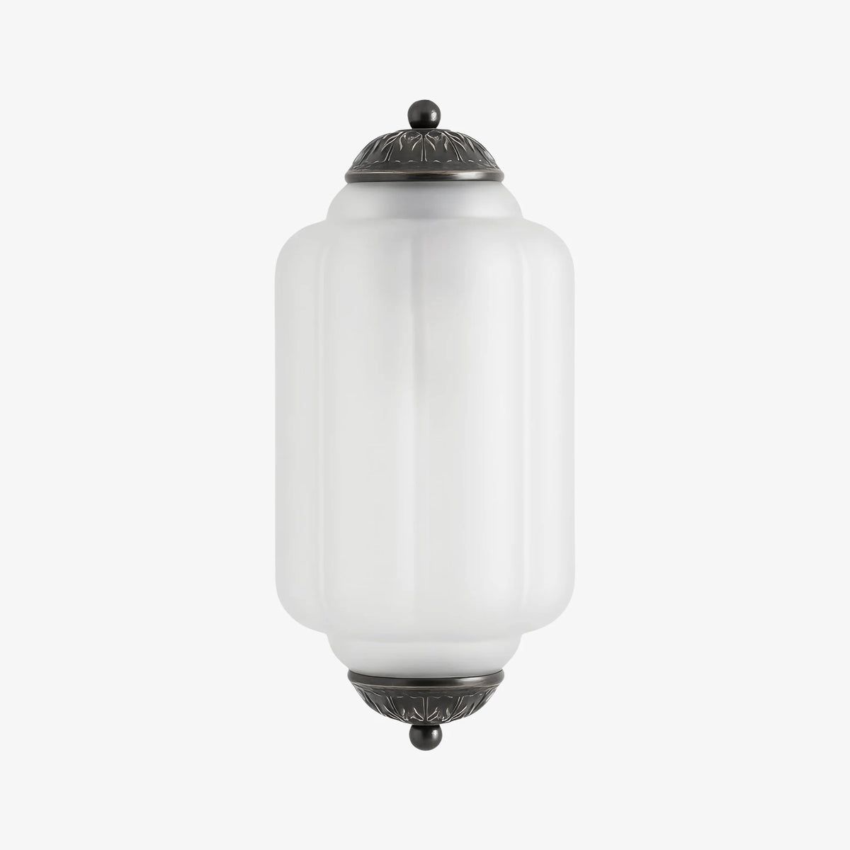Elegant Vintage Milk Glass Wall Sconce with Metal Accents