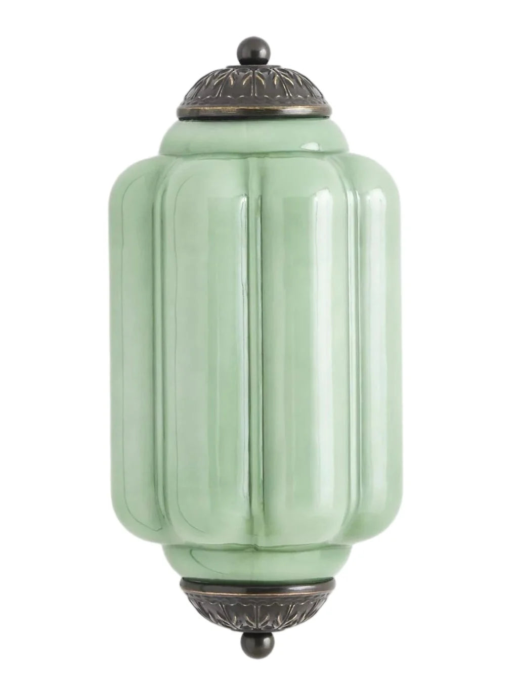 Elegant Vintage Milk Glass Wall Sconce with Metal Accents