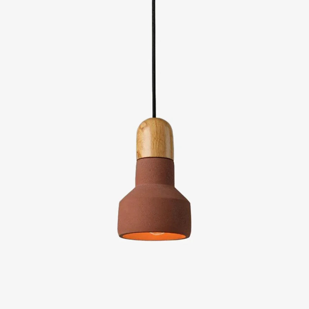 Industrial Grey Cement Pendant Light with Adjustable Height