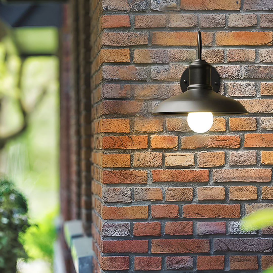 IronBowl | Rustic Vintage Industrial Outdoor Wall Light Lantern