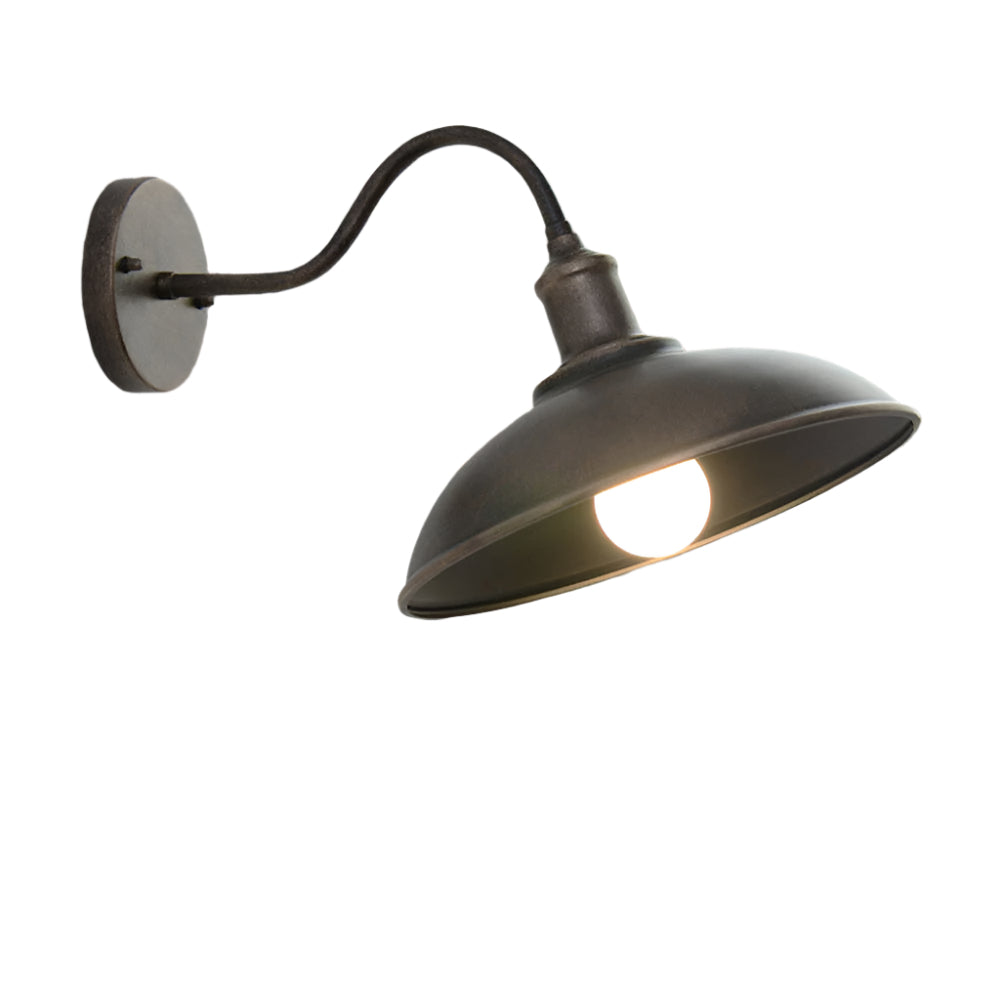 IronBowl | Rustic Vintage Industrial Outdoor Wall Light Lantern