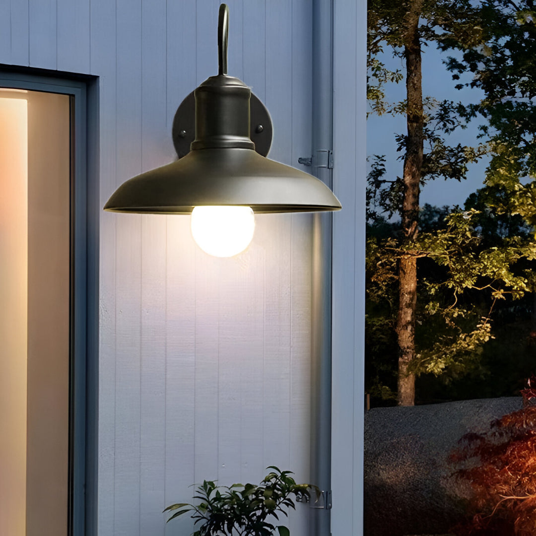 IronBowl | Rustic Vintage Industrial Outdoor Wall Light Lantern