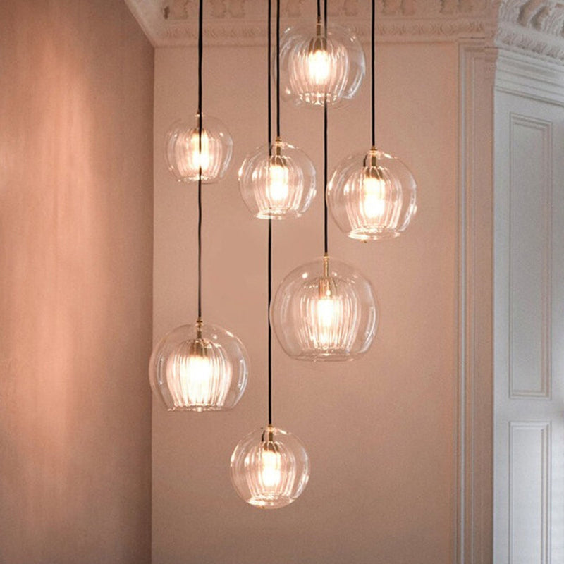 June Collection | Glass Pendant Light with Adjustable Height & Warm Glow