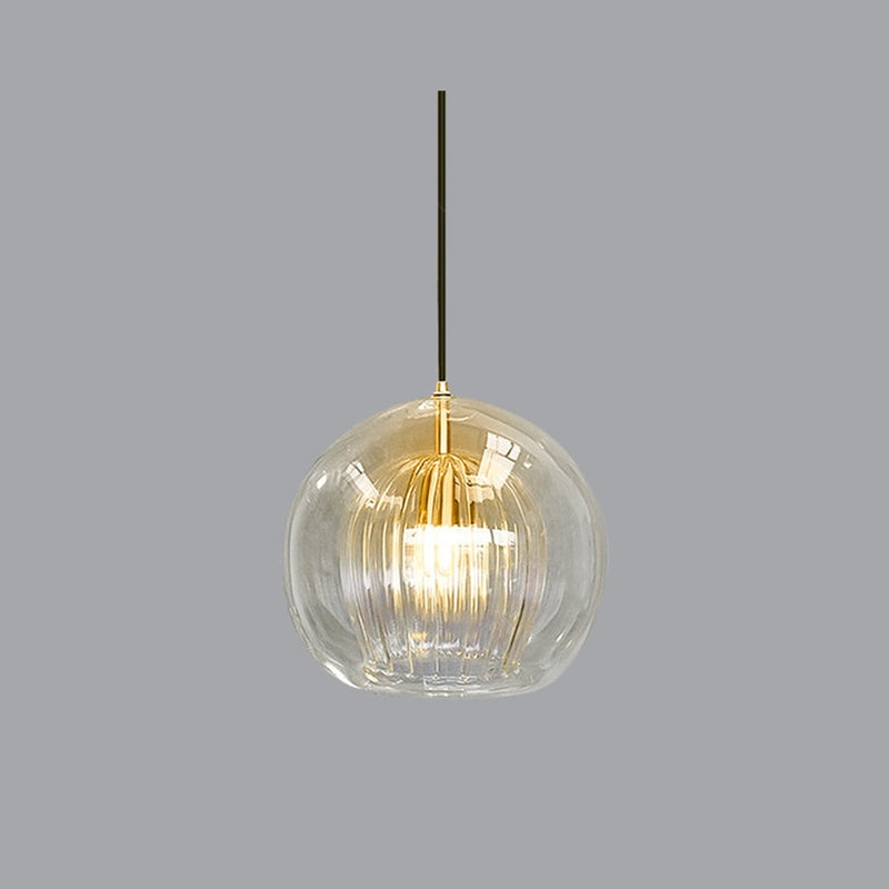 June Collection | Glass Pendant Light with Adjustable Height & Warm Glow