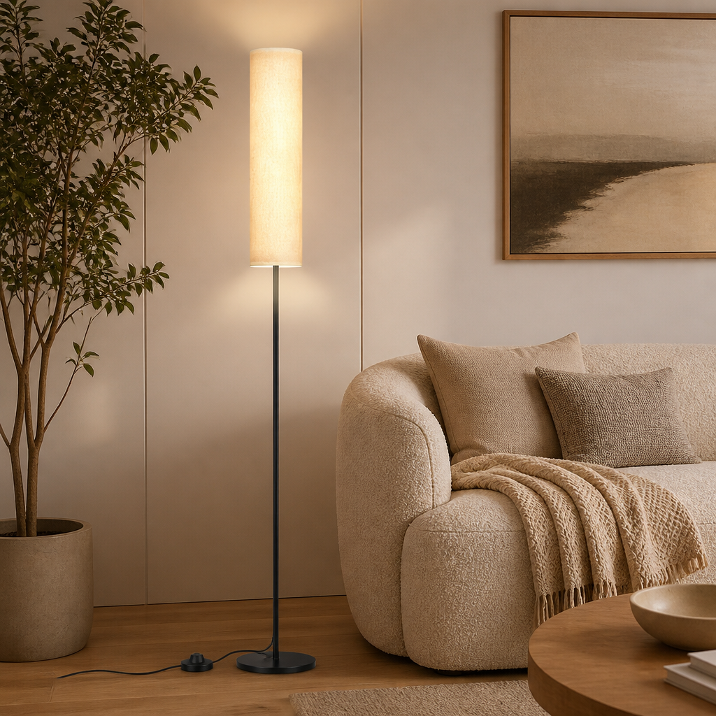 Linen Column Floor Lamp