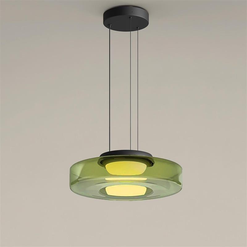 Minimalist Collection | Black Glass Pendant Light with Adjustable Heigh