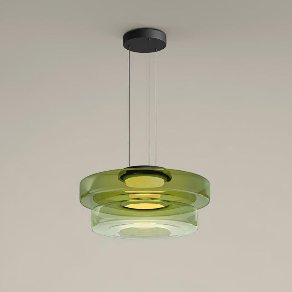 Minimalist Collection | Black Glass Pendant Light with Adjustable Heigh