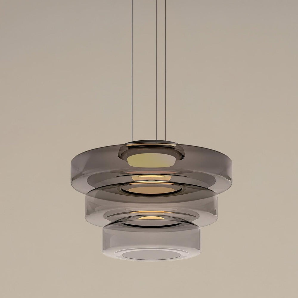 Minimalist Collection | Black Glass Pendant Light with Adjustable Heigh