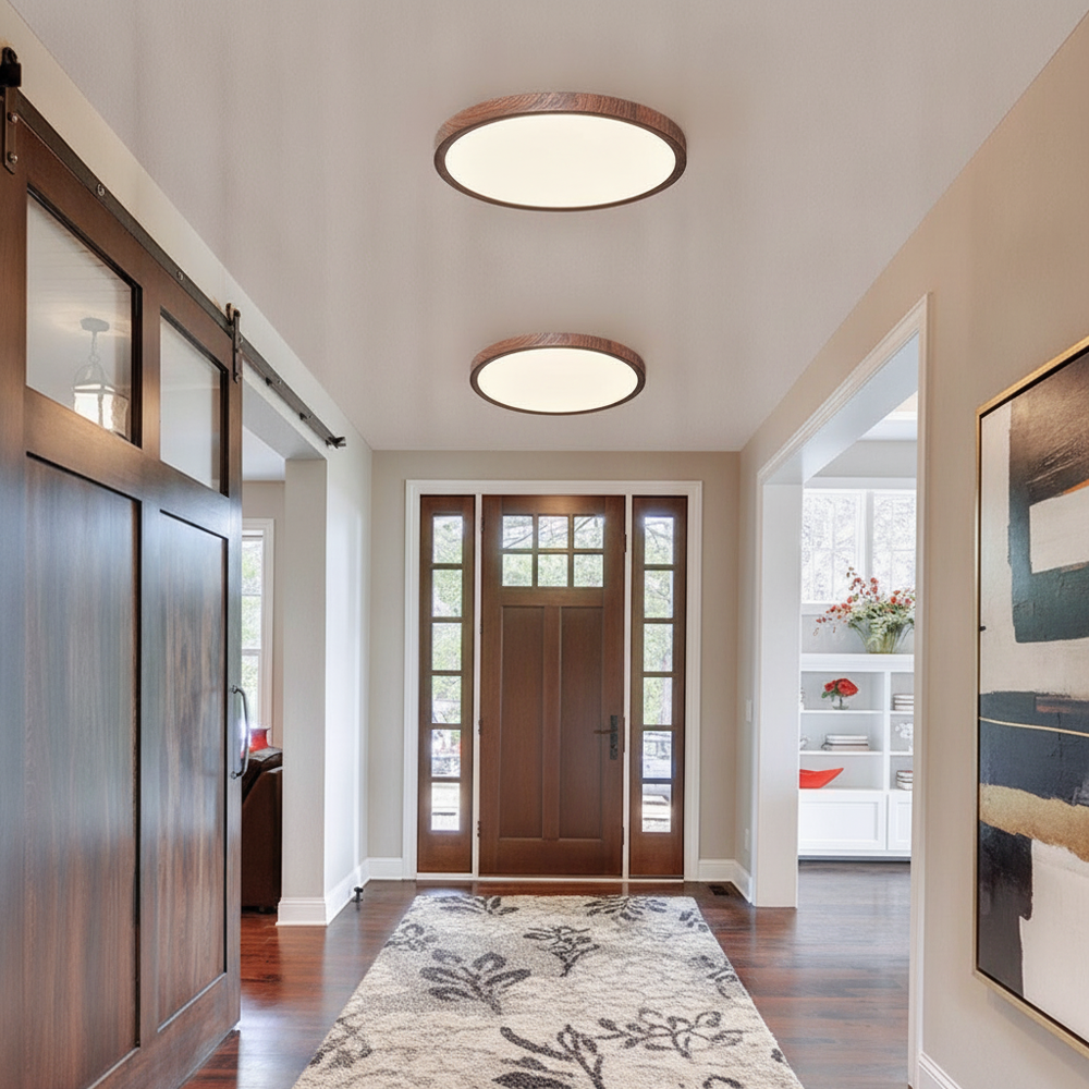 Minimalist LED Ceiling Light Fixture | Ultra-Thin Flush Mount with Adjustable Tones