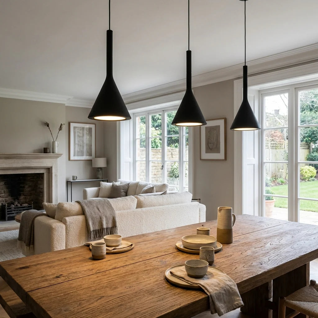 Minimalist Scandinavian Funnel Pendant Light
