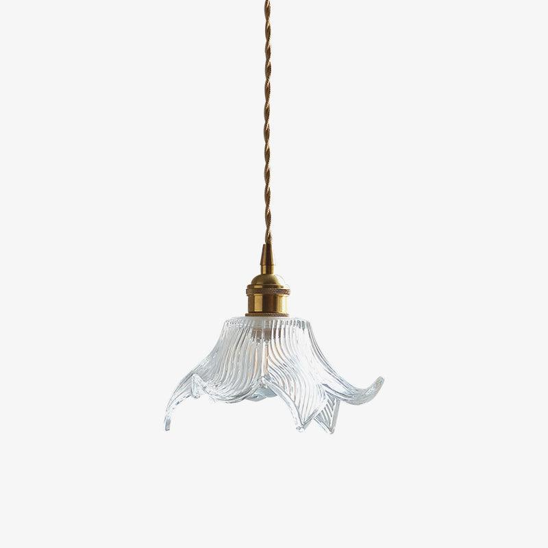 Modern Adjustable Glass Pendant Light with Crystal Design