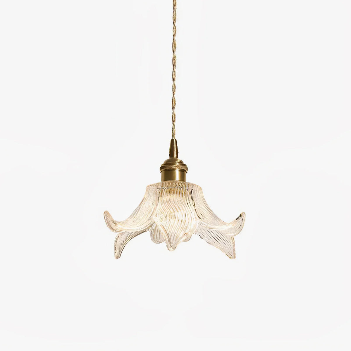 Modern Adjustable Glass Pendant Light with Crystal Design