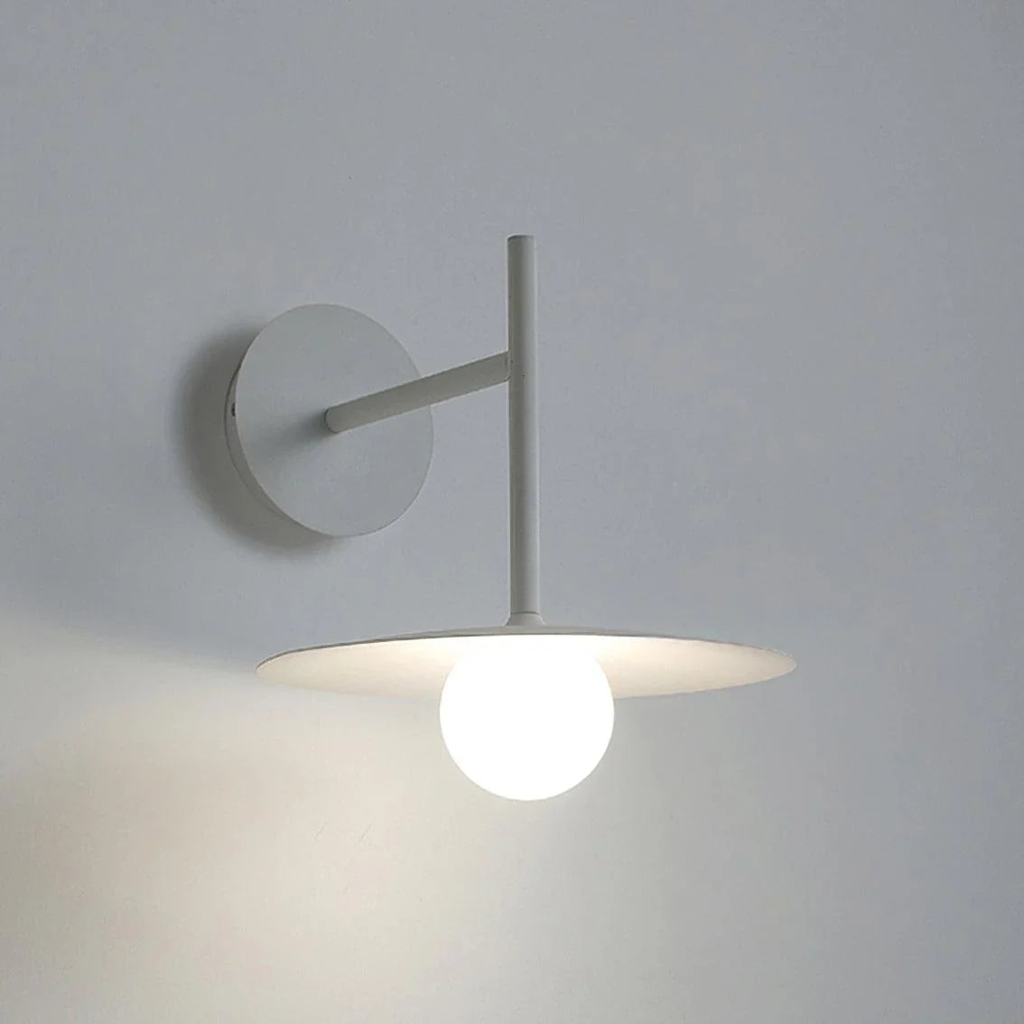 Modern Iron Frame Wall Sconce with Frosted Glass