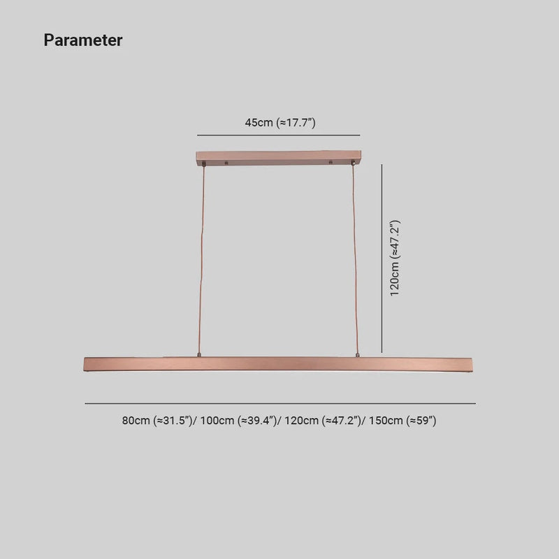 Modern Linear Pendant Light with Dimmable LED Bulbs