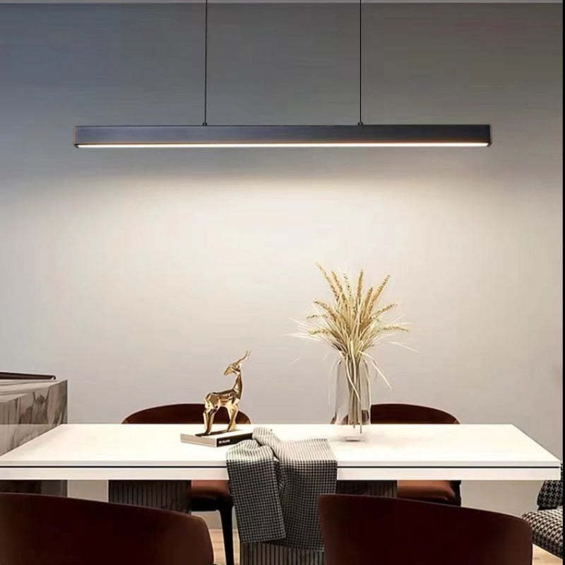 Modern Linear Pendant Light with Dimmable LED Bulbs