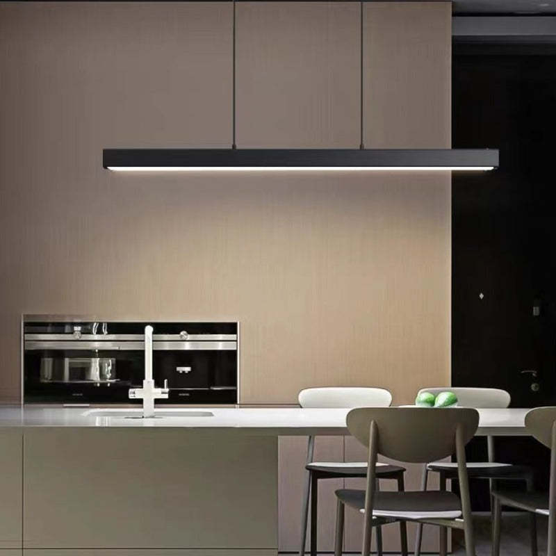 Modern Linear Pendant Light with Dimmable LED Bulbs