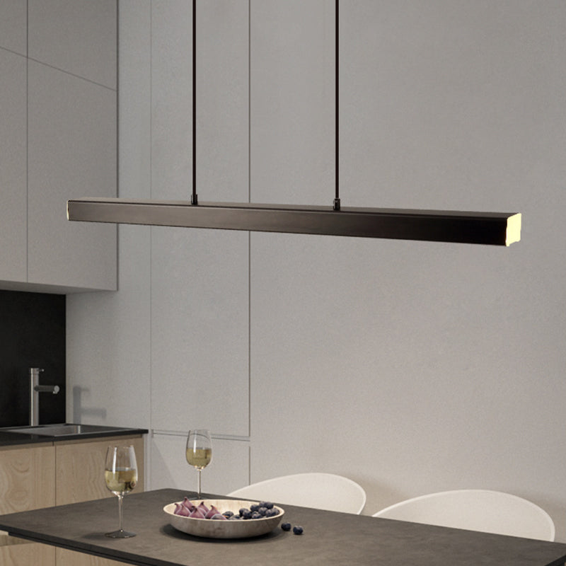 Modern Linear Pendant Light with Dimmable LED Bulbs